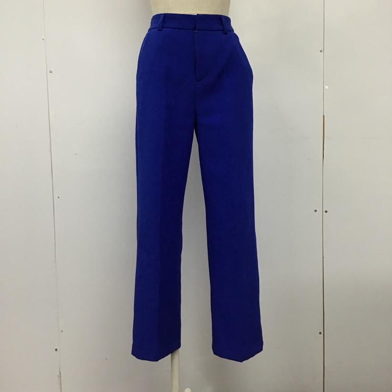 リエディ Re:EDIT パンツ スラックス 1375REA センタープレスカラースラックス S 無地 青 / ブルー /  レディース USED 古着 中古 10098264