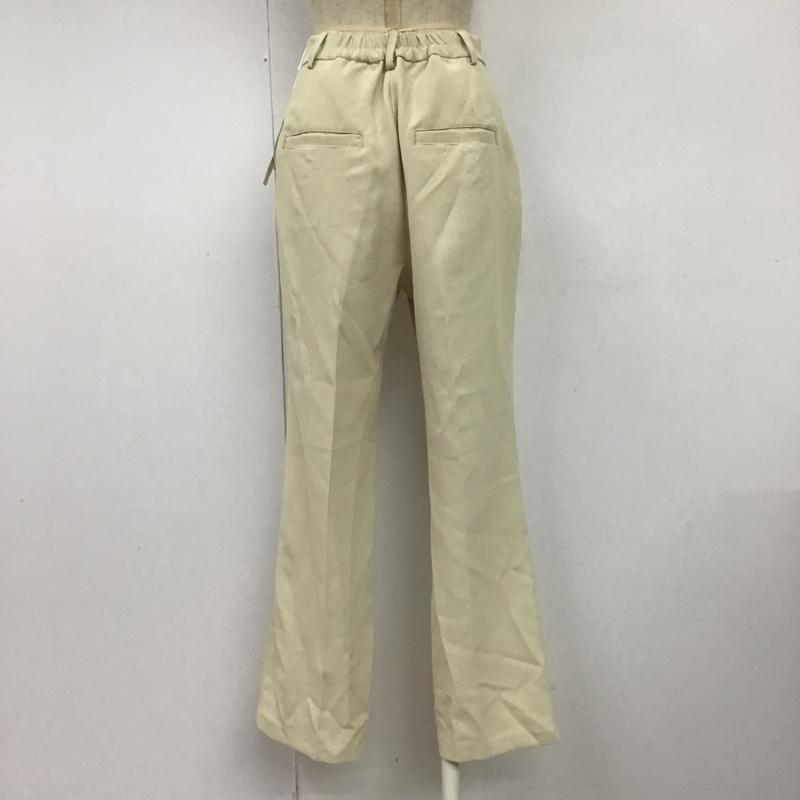 ローリーズファーム LOWRYS FARM パンツ スラックス LF520040 ツイルカラーフレアパンツ タグ付き M 無地 アイボリー / アイボリー /  レディース USED 古着 中古 10098276