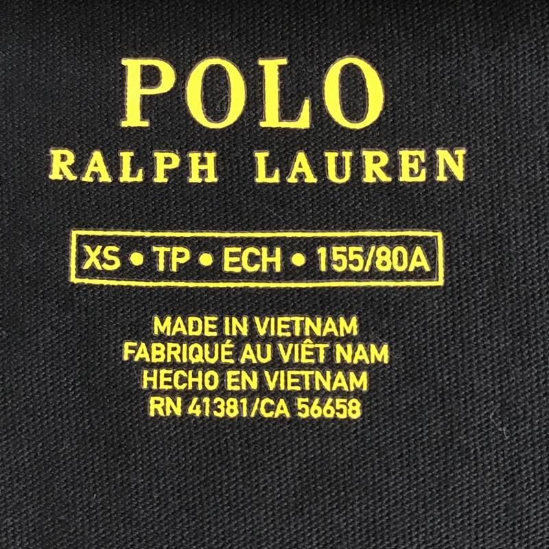 ポロラルフローレン POLO RALPH LAUREN Tシャツ 半袖 211810419001 Vネック XS ワンポイント 黒 / ブラック / レディース USED 古着 中古 10098279