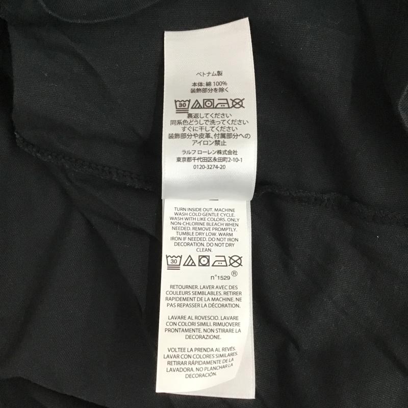 ポロラルフローレン POLO RALPH LAUREN Tシャツ 半袖 211810419001 Vネック XS ワンポイント 黒 / ブラック / レディース USED 古着 中古 10098279