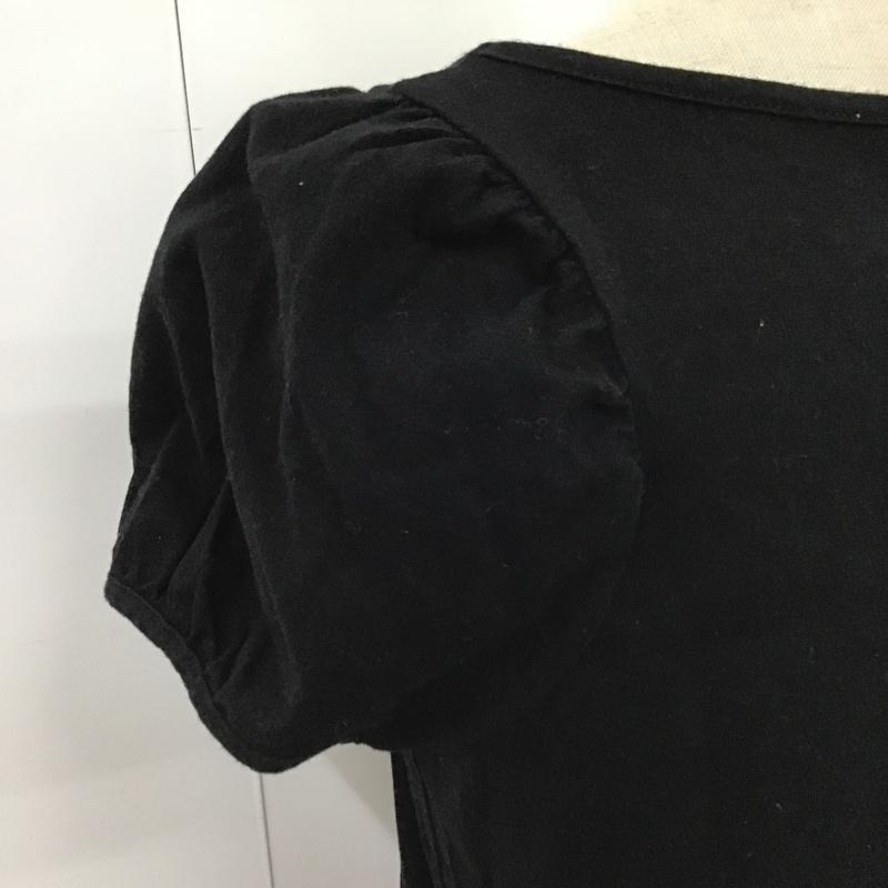 アニエス・ベー agnes b. Tシャツ 半袖 E211J000 パフスリーブ 無地 黒 / ブラック / レディース USED 古着 中古 10098291