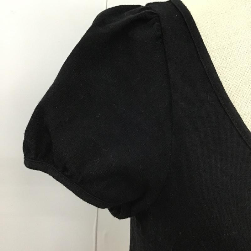 アニエス・ベー agnes b. Tシャツ 半袖 E211J000 パフスリーブ 無地 黒 / ブラック / レディース USED 古着 中古 10098291
