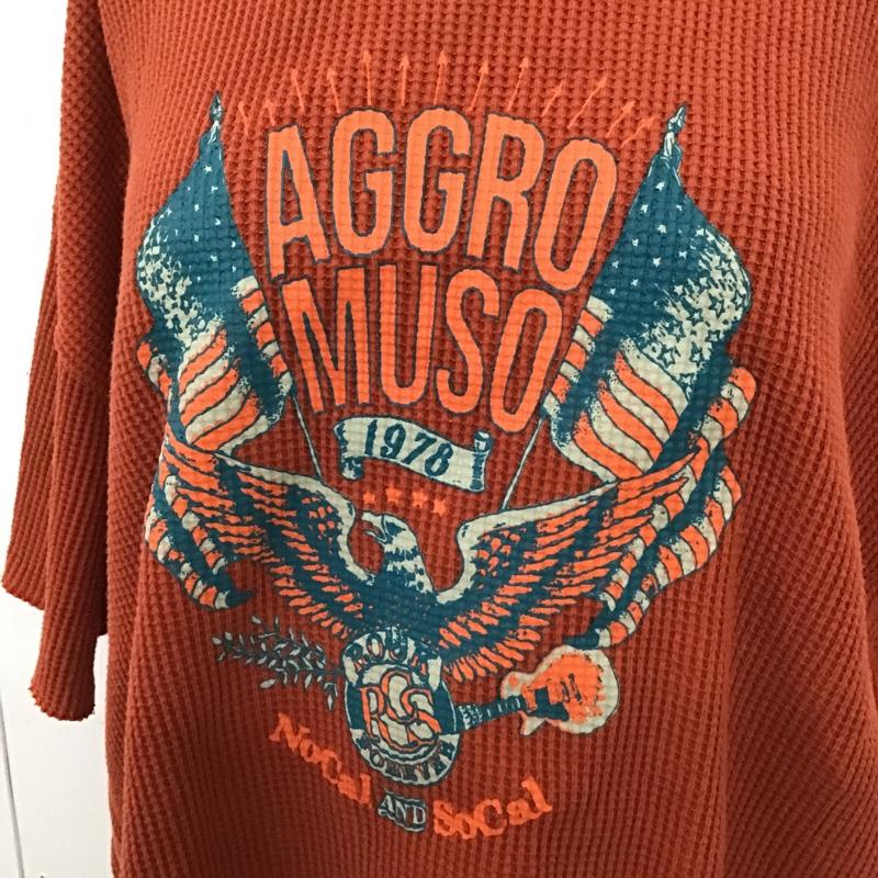 ロデオクラウンズ Rodeo Crowns カットソー 半袖 420CSI90-2540 イーグル ワッフル Tシャツ FREE プリント 赤 / レッド / レディース USED 古着 中古 10098295