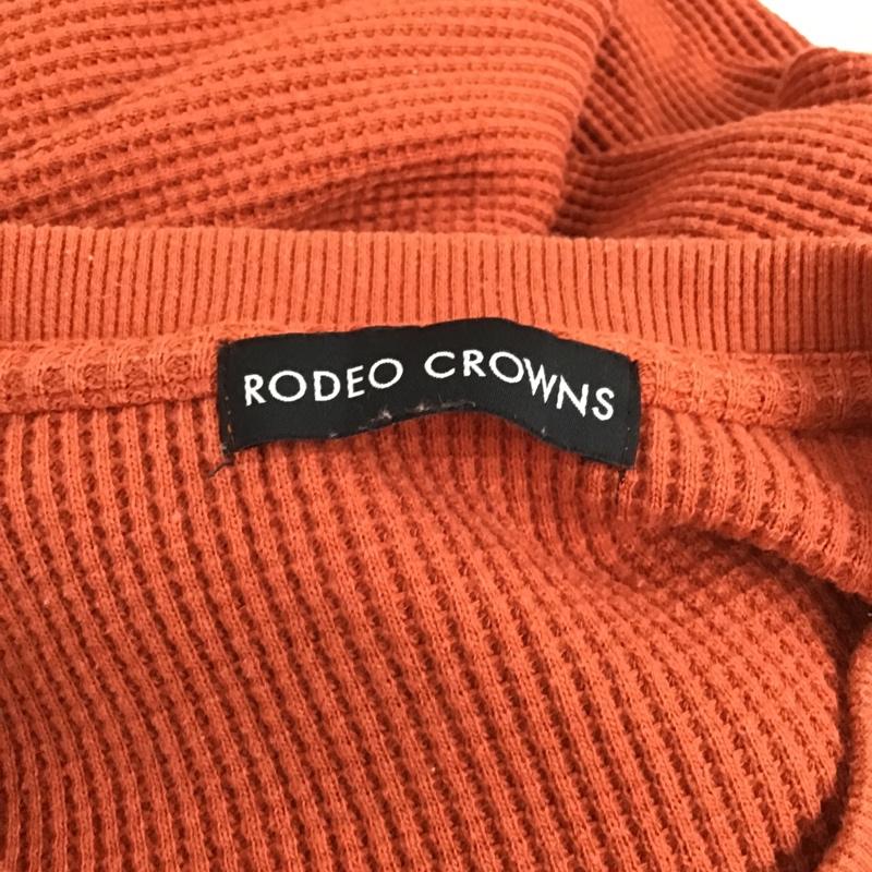 ロデオクラウンズ Rodeo Crowns カットソー 半袖 420CSI90-2540 イーグル ワッフル Tシャツ FREE プリント 赤 / レッド / レディース USED 古着 中古 10098295