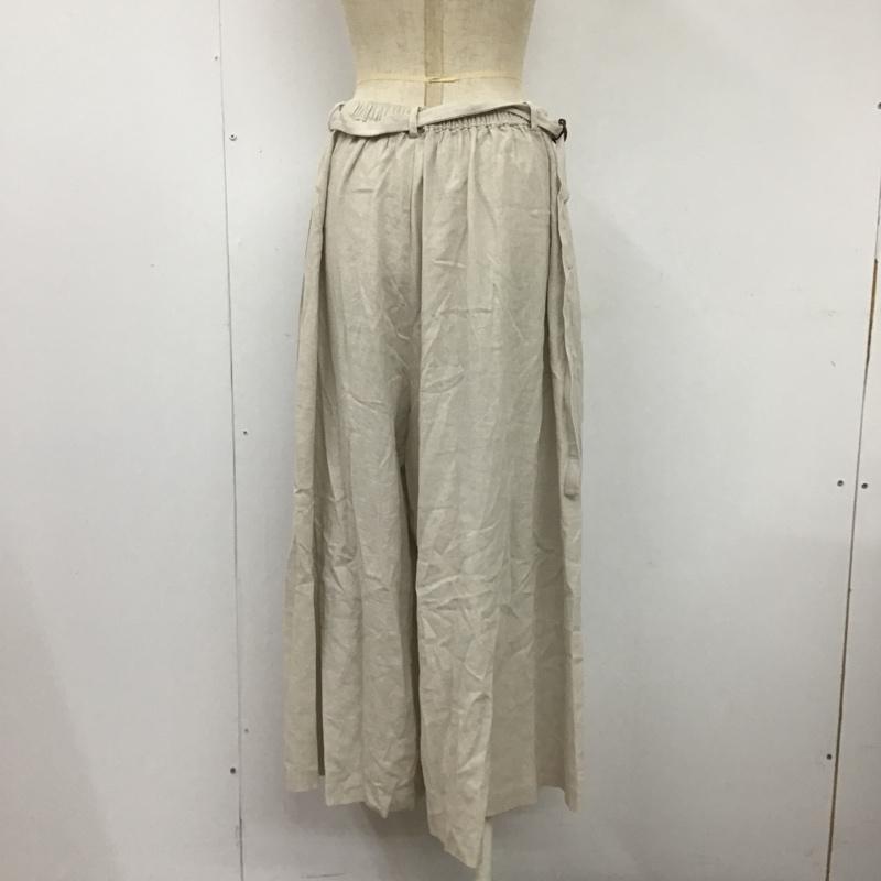 ニコアンド niko and... ボトムス ボトムス ST93CL06AD ヨーロピアンリネン ワイドパンツ フレアパンツ L 無地 アイボリー / アイボリー /  レディース USED 古着 中古 10098297