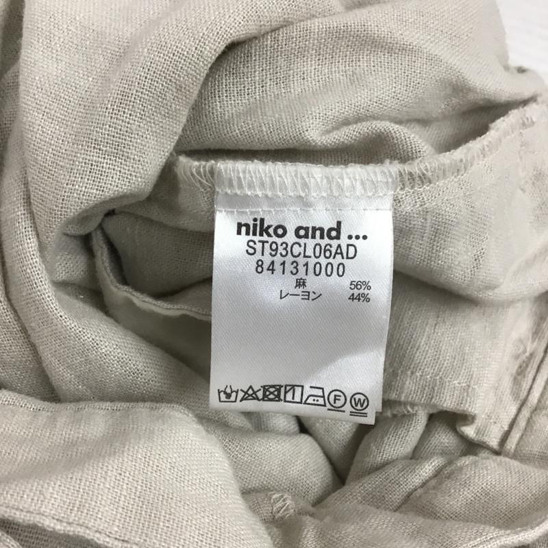 ニコアンド niko and... ボトムス ボトムス ST93CL06AD ヨーロピアンリネン ワイドパンツ フレアパンツ L 無地 アイボリー / アイボリー /  レディース USED 古着 中古 10098297
