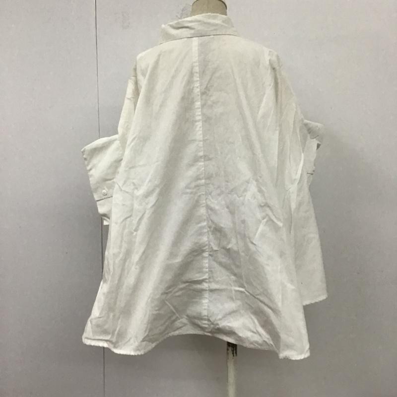 古着 USED シャツ、ブラウス 長袖 OSKAR OSK-SU19-1A 変形 S 無地 白 / ホワイト / レディース USED 古着 中古 10098314