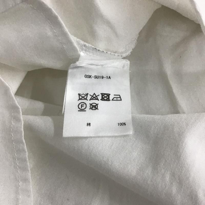 古着 USED シャツ、ブラウス 長袖 OSKAR OSK-SU19-1A 変形 S 無地 白 / ホワイト / レディース USED 古着 中古 10098314
