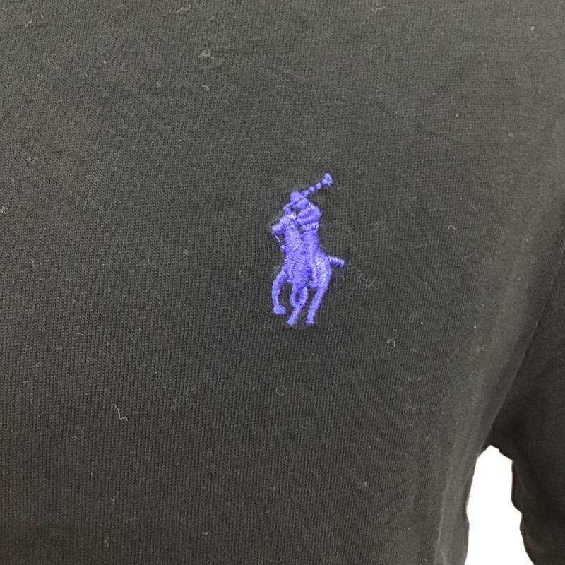 ポロラルフローレン POLO RALPH LAUREN Tシャツ 半袖 半袖カットソー 刺繍Tシャツ クルーネックカットソー M 刺繍 X ロゴ、文字 黒 / ブラック / メンズ USED 古着 中古 10098341