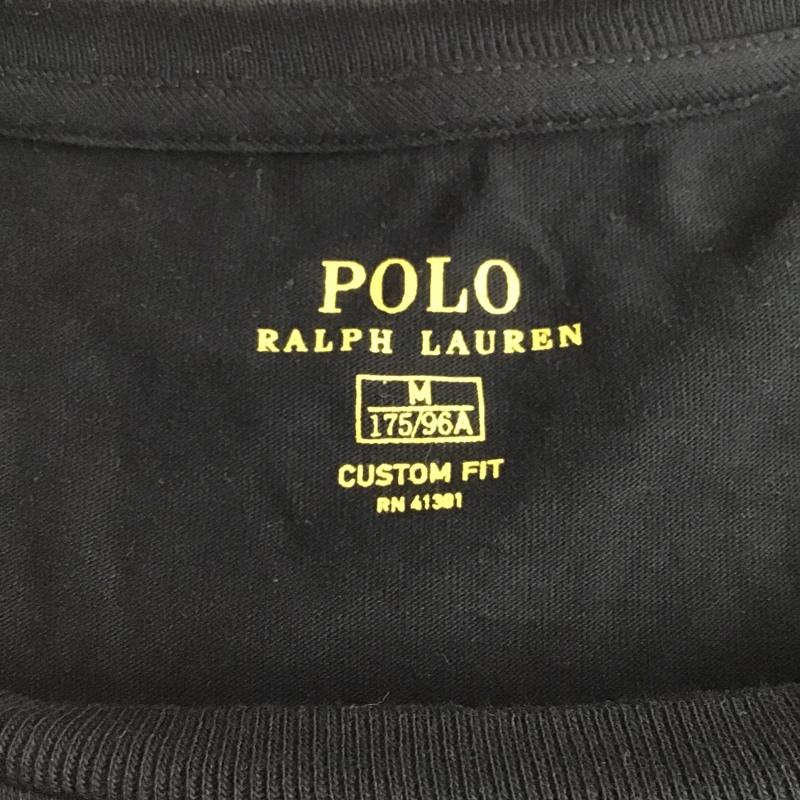 ポロラルフローレン POLO RALPH LAUREN Tシャツ 半袖 半袖カットソー 刺繍Tシャツ クルーネックカットソー M 刺繍 X ロゴ、文字 黒 / ブラック / メンズ USED 古着 中古 10098341