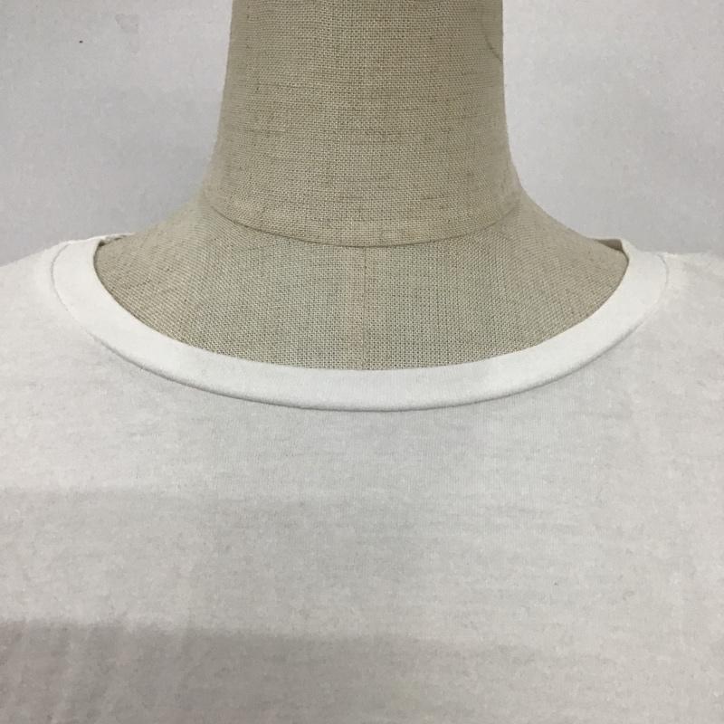 ザラ ZARA カットソー 半袖 半袖カットソー クルーネックカットソー フリルカットソー フレアカットソー L 無地 白 / ホワイト /  レディース USED 古着 中古 10098344