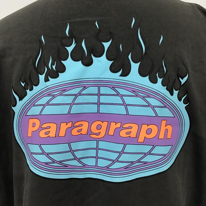 パラグラフ Paragraph Tシャツ 半袖 半袖カットソー プリントTシャツ クルーネックカットソー 3 ロゴ、文字 黒 / ブラック / メンズ USED 古着 中古 10098357