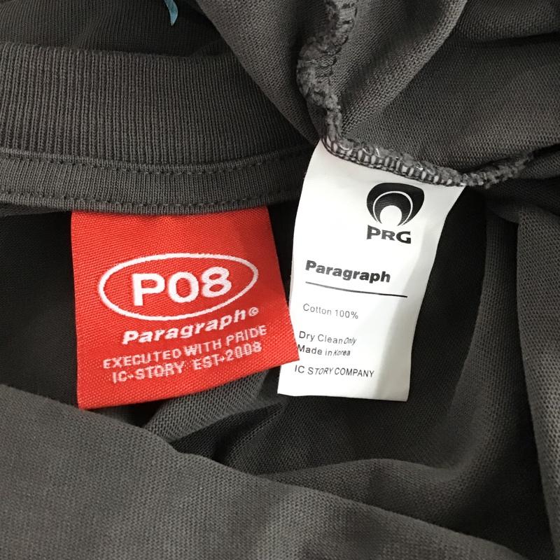 パラグラフ Paragraph Tシャツ 半袖 半袖カットソー プリントTシャツ クルーネックカットソー 3 ロゴ、文字 黒 / ブラック / メンズ USED 古着 中古 10098357