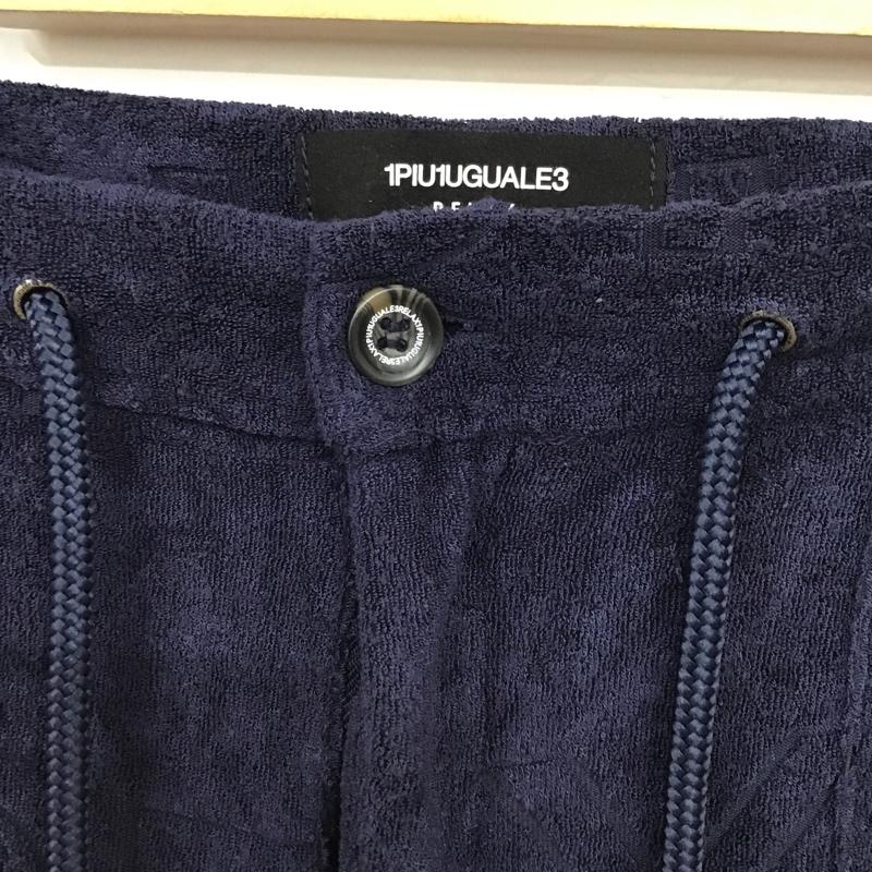 ウノピュウノウグァーレトレリラックス 1piu1uguale3 RELAX パンツ ショートパンツ ショートパンツ ハーフパンツ カジュアルパンツ ルームウェア XL ロゴ、文字 紺 / ネイビー / メンズ USED 古着 中古 10098360