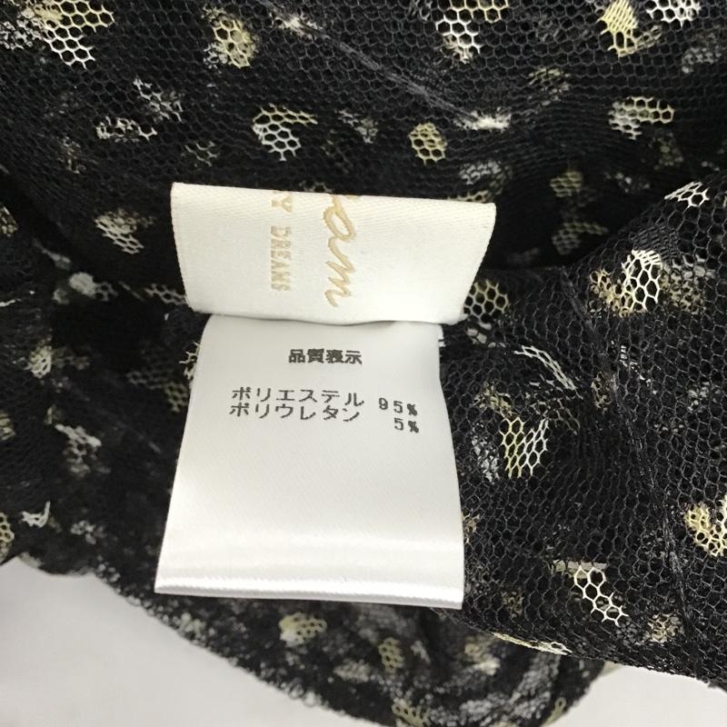 ニーム neam ワンピース ロングスカート チュールレース キャミワンピース 総柄 黒 / ブラック / レディース USED 古着 中古 10098373