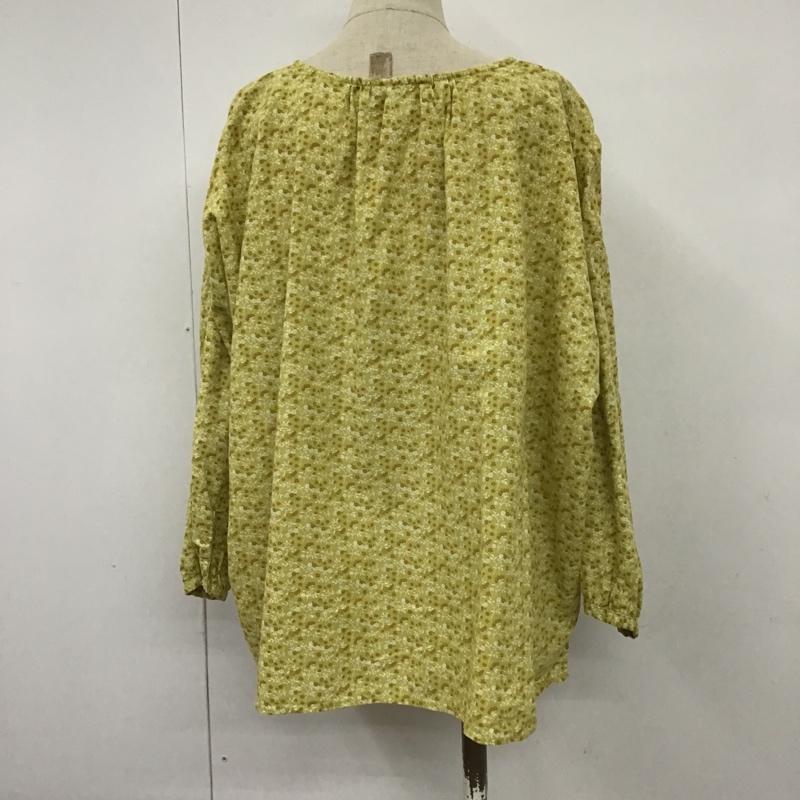 サマンサモスモス Samansa Mos2 シャツ、ブラウス 長袖 1705352 ノーカラー FREE 花柄 黄 / イエロー / レディース USED 古着 中古 10098383
