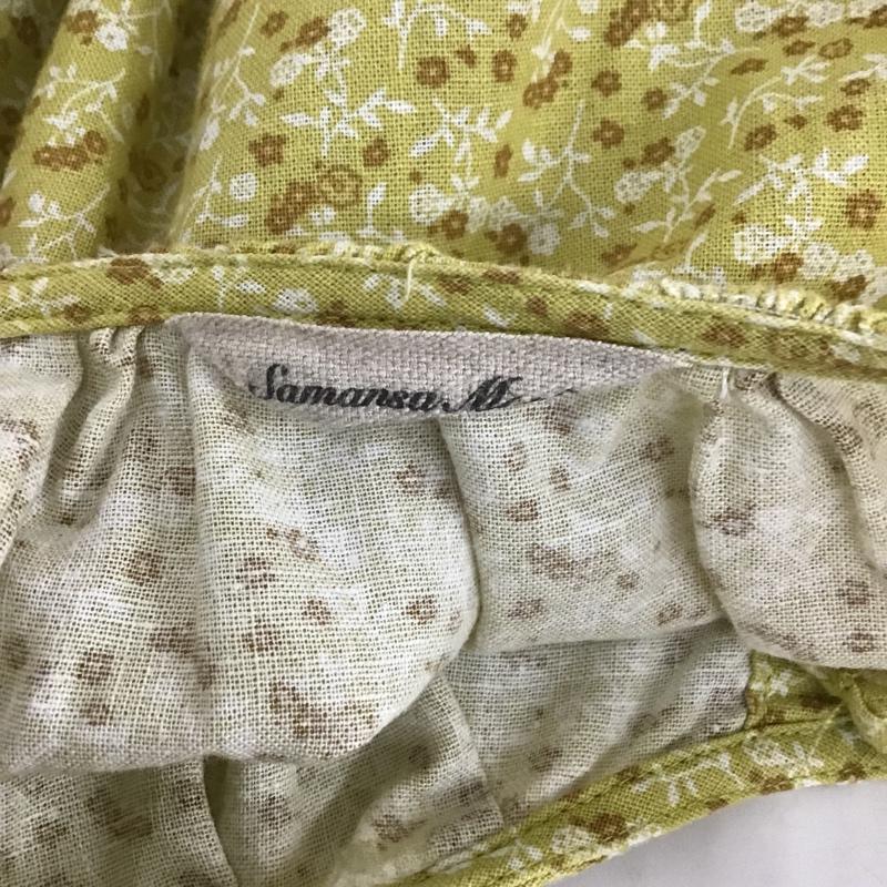 サマンサモスモス Samansa Mos2 シャツ、ブラウス 長袖 1705352 ノーカラー FREE 花柄 黄 / イエロー / レディース USED 古着 中古 10098383