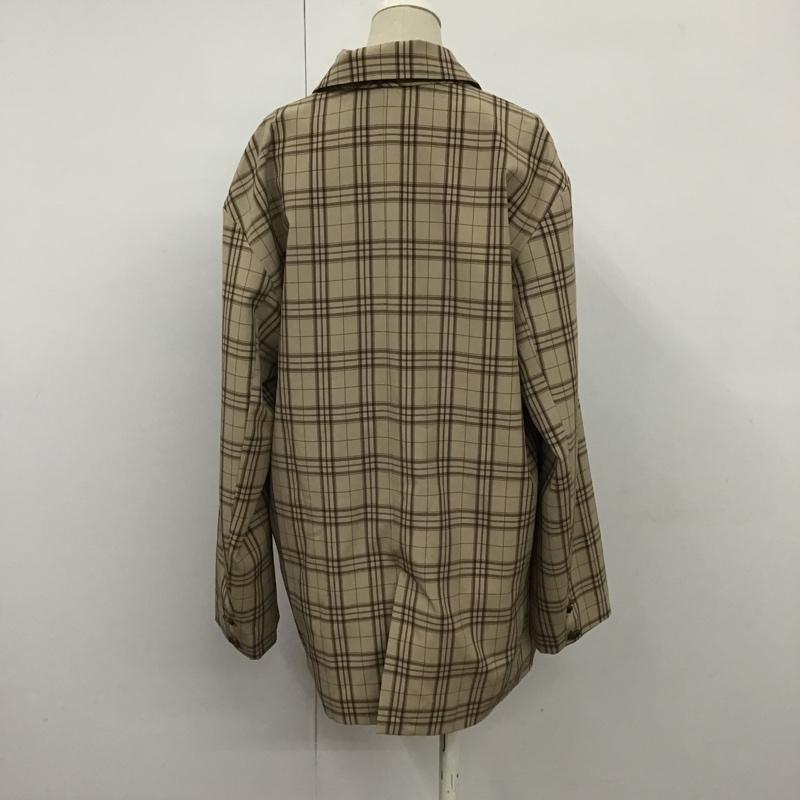 ヘザー Heather ジャケット、上着 ジャケット、ブレザー HE070442TS ダブルテーラードジャケット FREE チェック ベージュ / ベージュ / X 茶 / ブラウン / X えんじ / ワインレッド / レディース USED 古着 中古 10098401