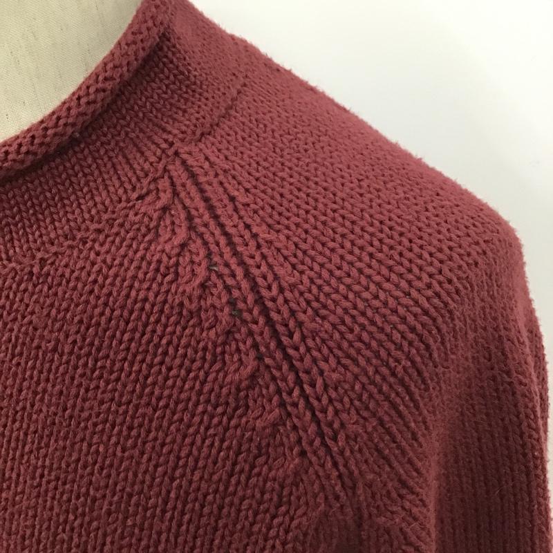 エルエルビーン L.L.Bean ニット、セーター 長袖 O SF65 ロールネック コットン M 無地 えんじ / ワインレッド / メンズ USED 古着 中古 10098406