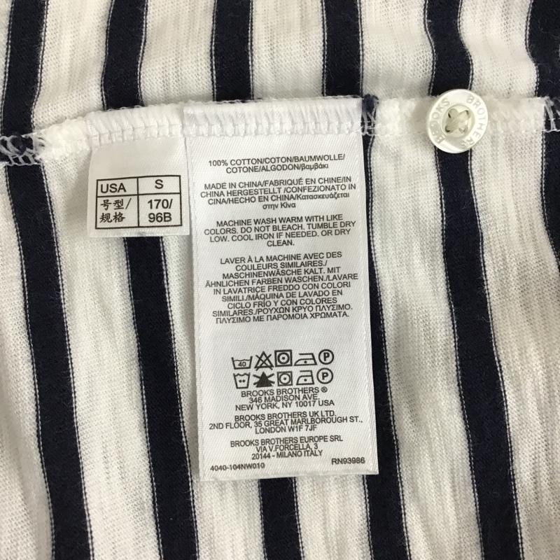 ブルックス ブラザーズ BROOKS BROTHERS ポロシャツ 半袖 S ボーダー柄 白 / ホワイト / X 紺 / ネイビー / X 水色 / ライトブルー / メンズ USED 古着 中古 10098414