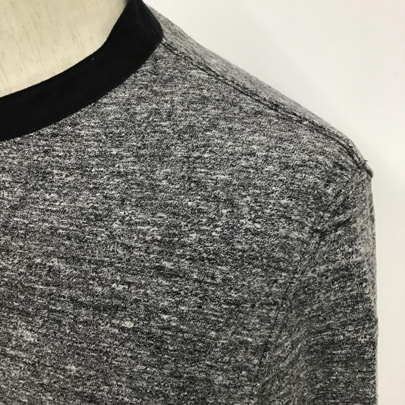 ホームスパン Homespun Tシャツ 長袖 カナダ製 ヘンリーネック カットソー S 無地 黒 / ブラック / X 灰 / グレー / メンズ USED 古着 中古 10098432
