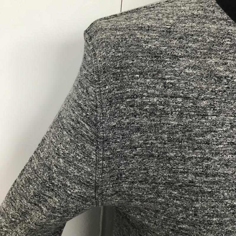 ホームスパン Homespun Tシャツ 長袖 カナダ製 ヘンリーネック カットソー S 無地 黒 / ブラック / X 灰 / グレー / メンズ USED 古着 中古 10098432