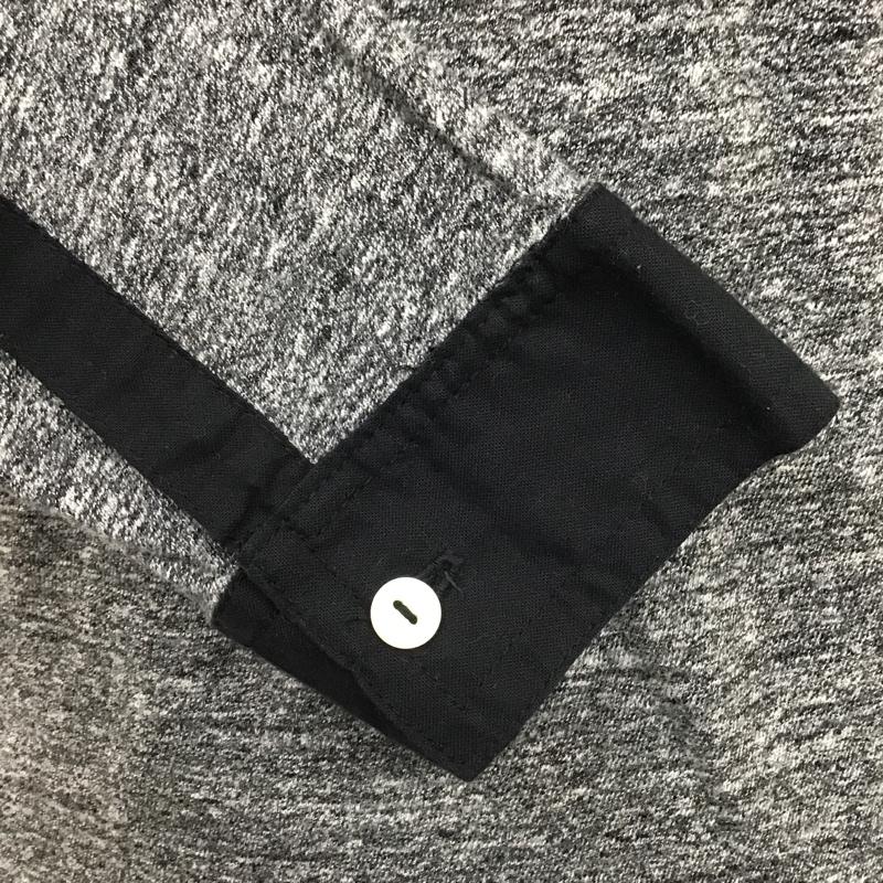 ホームスパン Homespun Tシャツ 長袖 カナダ製 ヘンリーネック カットソー S 無地 黒 / ブラック / X 灰 / グレー / メンズ USED 古着 中古 10098432