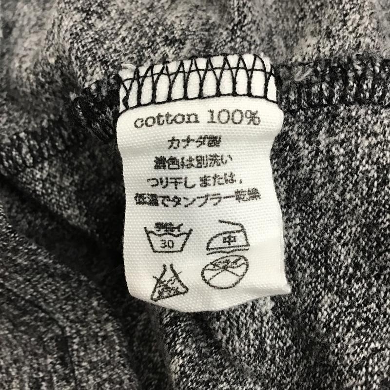 ホームスパン Homespun Tシャツ 長袖 カナダ製 ヘンリーネック カットソー S 無地 黒 / ブラック / X 灰 / グレー / メンズ USED 古着 中古 10098432