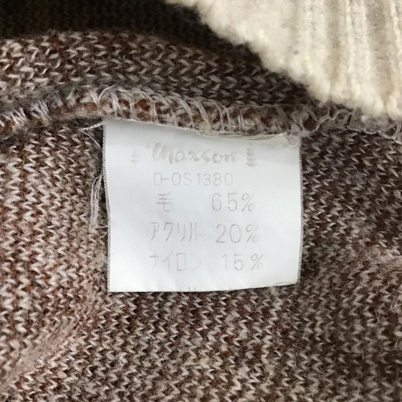 古着 USED ニット、セーター 長袖 Vネック M 総柄 ベージュ / ベージュ / X 茶 / ブラウン / メンズ USED 古着 中古 10098434