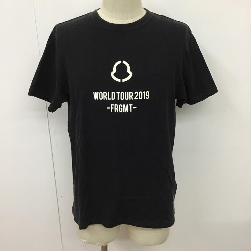 モンクレール MONCLER Tシャツ 半袖 C-SCOM-18-2067 半袖カットソー プリントTシャツ クルーネックカットソー XS ロゴ、文字 黒 / ブラック / メンズ USED 古着 中古 10098440