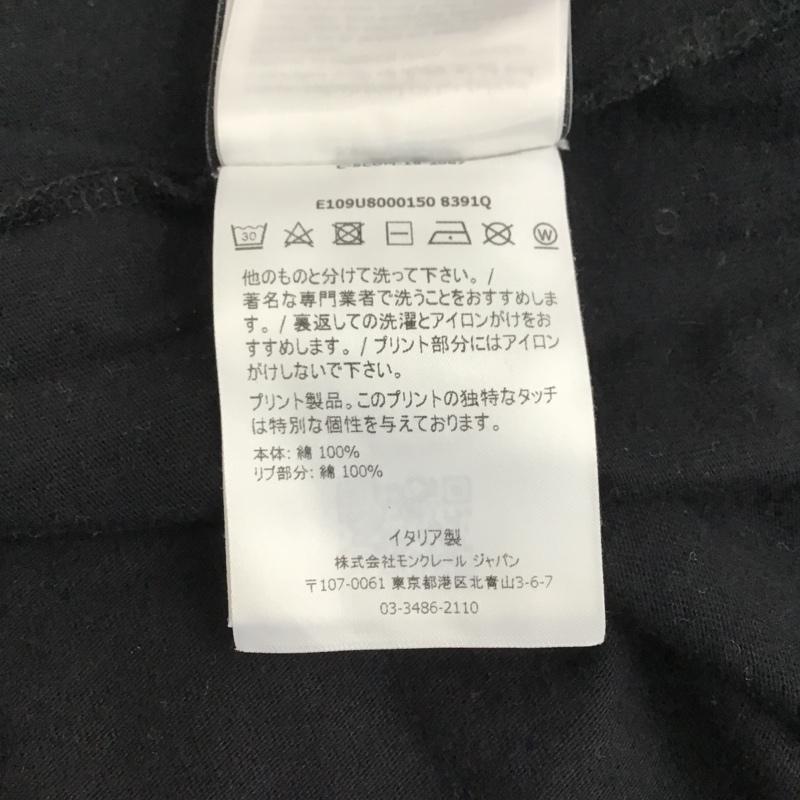 モンクレール MONCLER Tシャツ 半袖 C-SCOM-18-2067 半袖カットソー プリントTシャツ クルーネックカットソー XS ロゴ、文字 黒 / ブラック / メンズ USED 古着 中古 10098440