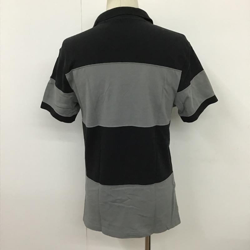 ナイキ NIKE ポロシャツ 半袖 DM6951-010 ナイキスポーツランニングトレーニングウェアポロシャツ 半袖カットソー 半袖ポロシャツ S ボーダー柄 黒 / ブラック / X 灰 / グレー / メンズ USED 古着 中古 10098444