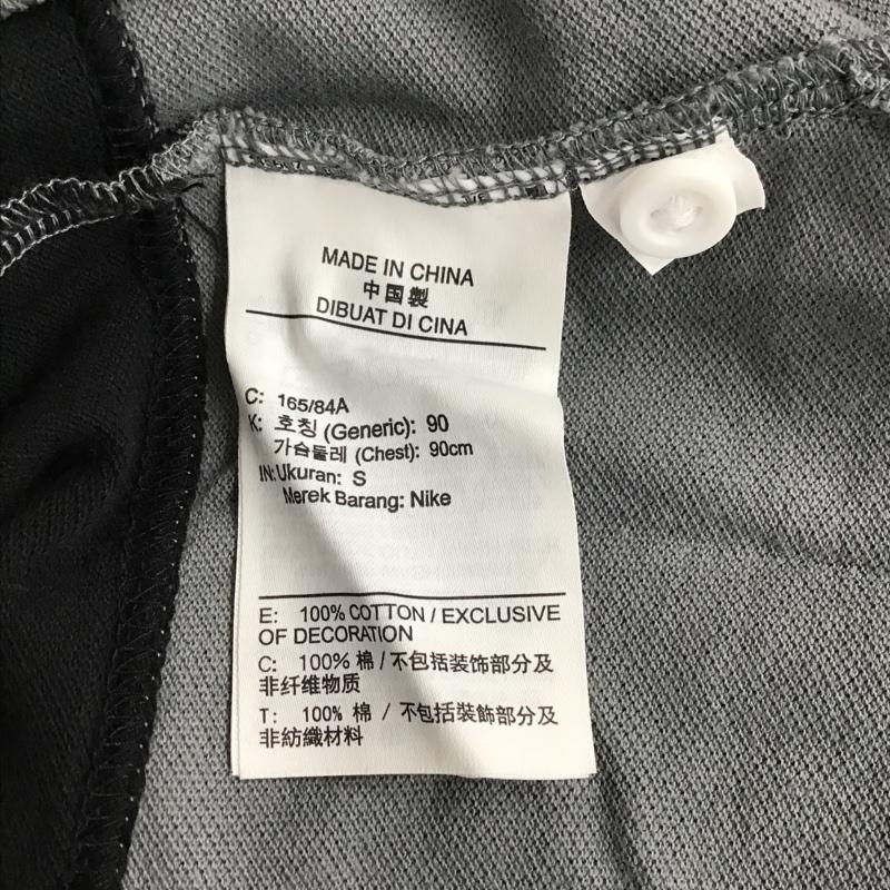 ナイキ NIKE ポロシャツ 半袖 DM6951-010 ナイキスポーツランニングトレーニングウェアポロシャツ 半袖カットソー 半袖ポロシャツ S ボーダー柄 黒 / ブラック / X 灰 / グレー / メンズ USED 古着 中古 10098444