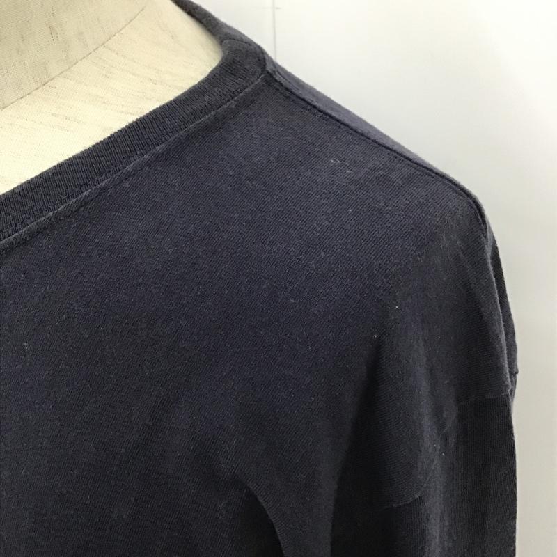 アルファインダストリー Alpha Industries カットソー 長袖 TC1067 CottonCrewNeckLongSleeveT-Shirt 長袖カットソー クルーネックカットソー プリントTシャツ XL プリント 紺 / ネイビー / メンズ USED 古着 中古 10098445