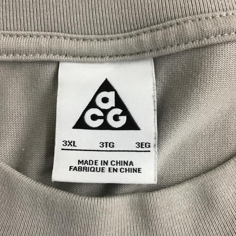 ナイキ エィシージー NIKE ACG Tシャツ 半袖 DQ1816-012 ACGSSTEE 半袖カットソー プリントTシャツ クルーネックカットソー 3L ロゴ、文字 灰 / グレー / メンズ USED 古着 中古 10098453