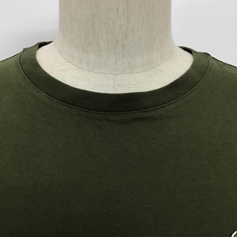 ラコステ LACOSTE Tシャツ 半袖 半袖カットソー クルーネックカットソー ロゴTシャツ L ロゴ、文字 カーキ / カーキ / メンズ USED 古着 中古 10098465