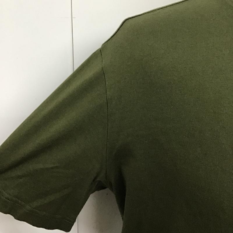 ラコステ LACOSTE Tシャツ 半袖 半袖カットソー クルーネックカットソー ロゴTシャツ L ロゴ、文字 カーキ / カーキ / メンズ USED 古着 中古 10098465