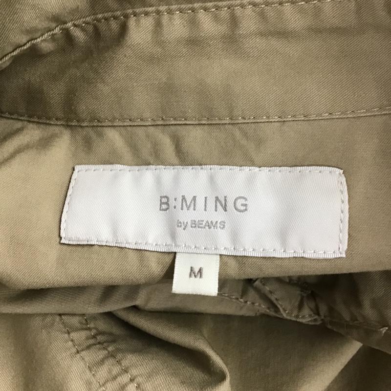 ビーミング バイ ビームス B:MING by BEAMS シャツ、ブラウス 長袖 93-11-0280-024 ワークシャツチュニック 長袖シャツ カラーシャツ ロングシャツ M 無地 ベージュ / ベージュ / レディース USED 古着 中古 10098527