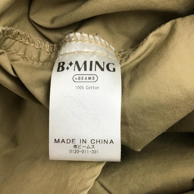 ビーミング バイ ビームス B:MING by BEAMS シャツ、ブラウス 長袖 93-11-0280-024 ワークシャツチュニック 長袖シャツ カラーシャツ ロングシャツ M 無地 ベージュ / ベージュ / レディース USED 古着 中古 10098527