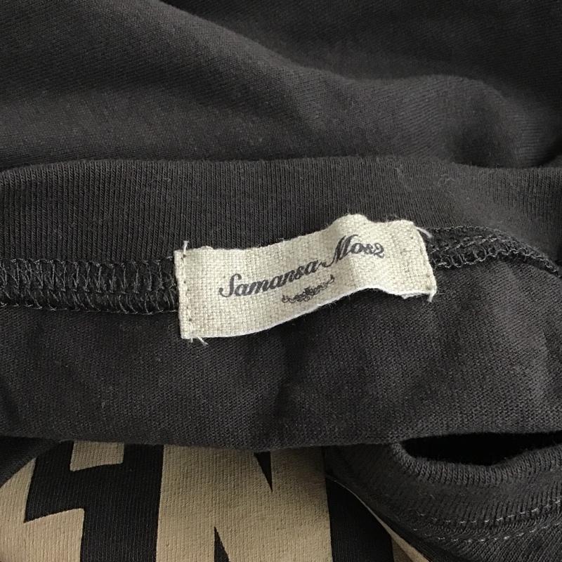 サマンサモスモス Samansa Mos2 Tシャツ 半袖 半袖カットソー プリントTシャツ クルーネックカットソー ロングスリーブカットソー FREE ロゴ、文字 茶 / ブラウン / レディース USED 古着 中古 10098537