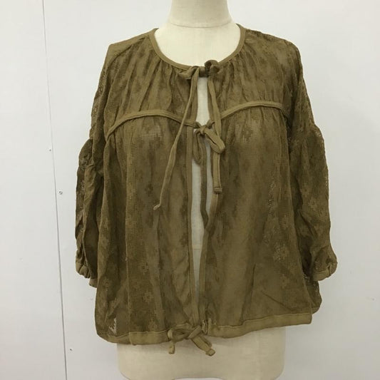 サマンサモスモス Samansa Mos2 カットソー 半袖 LNR-1711298 ブラウス カーディガン 長袖カットソー 総柄 FREE 総柄 茶 / ブラウン /  レディース USED 古着 中古 10098539