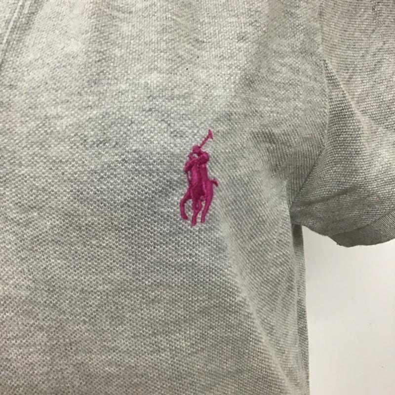 ラルフローレン RALPHLAUREN ポロシャツ 半袖 半袖カットソー ポロシャツ カラーシャツ カジュアルシャツ M ロゴ、文字 灰 / グレー / レディース USED 古着 中古 10098545