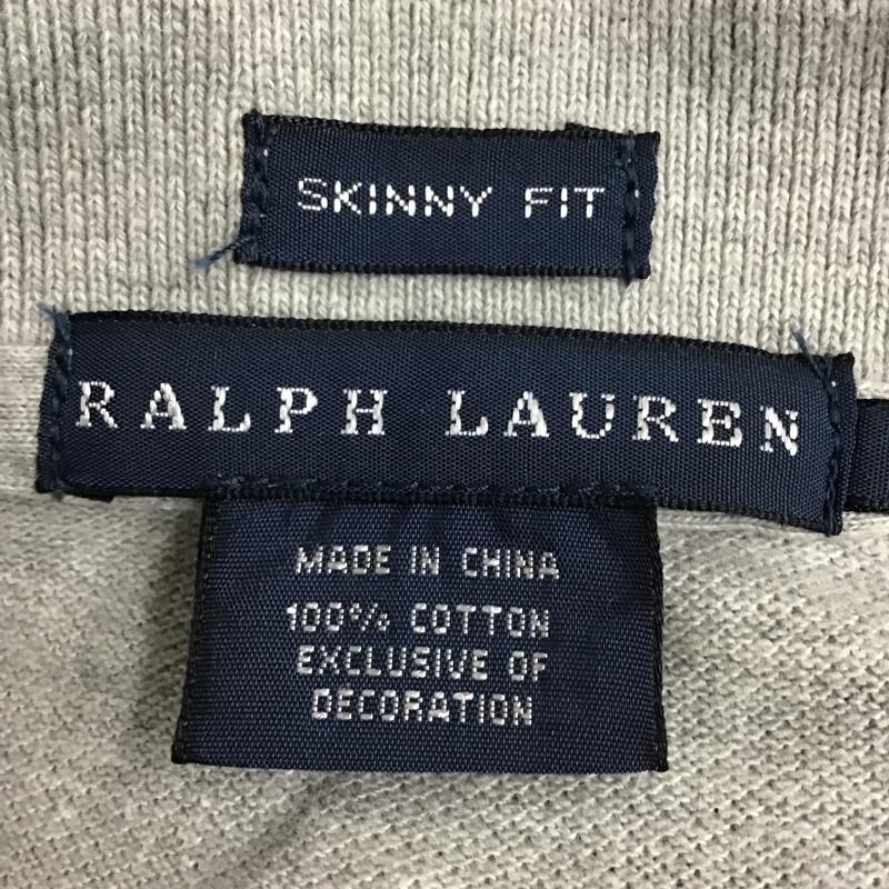 ラルフローレン RALPHLAUREN ポロシャツ 半袖 半袖カットソー ポロシャツ カラーシャツ カジュアルシャツ M ロゴ、文字 灰 / グレー / レディース USED 古着 中古 10098545