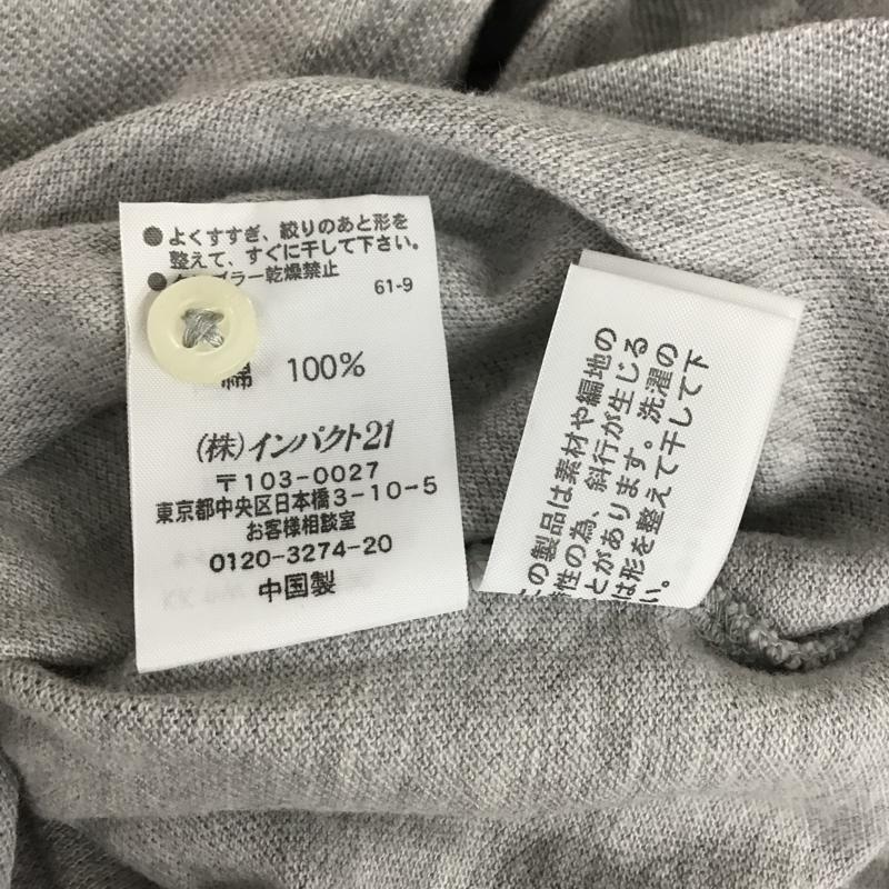 ラルフローレン RALPHLAUREN ポロシャツ 半袖 半袖カットソー ポロシャツ カラーシャツ カジュアルシャツ M ロゴ、文字 灰 / グレー / レディース USED 古着 中古 10098545