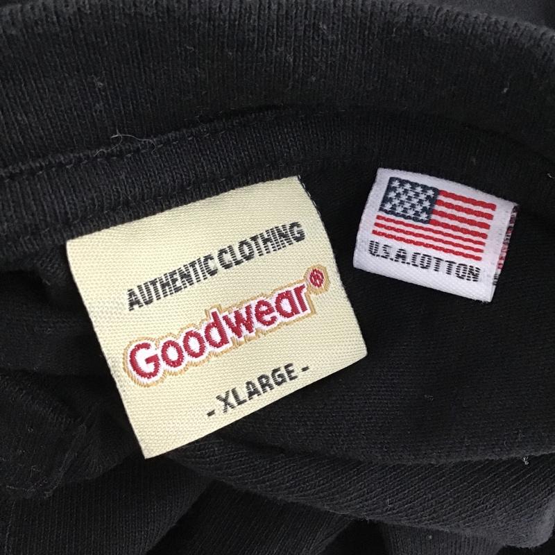 グッドウェア Goodwear Tシャツ 半袖 2W7-3505 USAコットンBIG無地ポケットT XL 無地 黒 / ブラック / メンズ USED 古着 中古 10098546