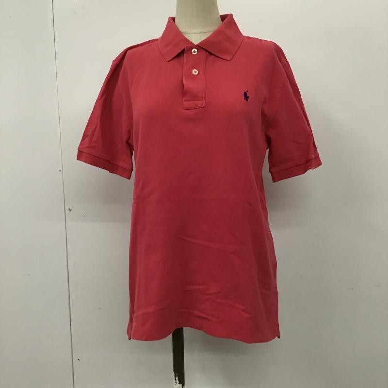 ポロラルフローレン POLO RALPH LAUREN ポロシャツ 半袖 半袖カットソー ポロシャツ カラーシャツ カジュアルシャツ L 無地 赤 / レッド / レディース USED 古着 中古 10098549