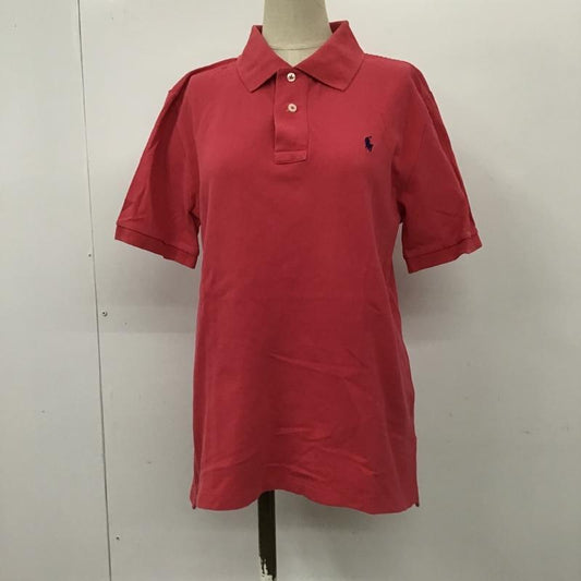 ポロラルフローレン POLO RALPH LAUREN ポロシャツ 半袖 半袖カットソー ポロシャツ カラーシャツ カジュアルシャツ L 無地 赤 / レッド /  レディース USED 古着 中古 10098549