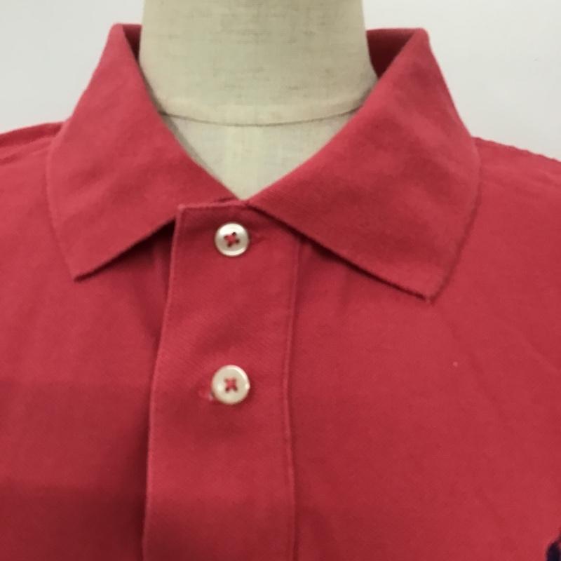 ポロラルフローレン POLO RALPH LAUREN ポロシャツ 半袖 半袖カットソー ポロシャツ カラーシャツ カジュアルシャツ L 無地 赤 / レッド / レディース USED 古着 中古 10098549