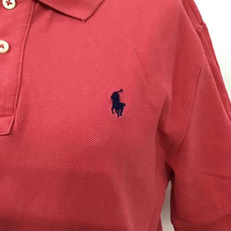 ポロラルフローレン POLO RALPH LAUREN ポロシャツ 半袖 半袖カットソー ポロシャツ カラーシャツ カジュアルシャツ L 無地 赤 / レッド / レディース USED 古着 中古 10098549