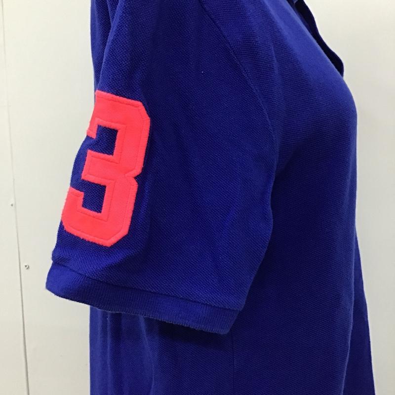 ラルフローレン RALPHLAUREN ポロシャツ 半袖 半袖カットソー ポロシャツ カラーシャツ カジュアルシャツ L ロゴ、文字 青 / ブルー / レディース USED 古着 中古 10098551